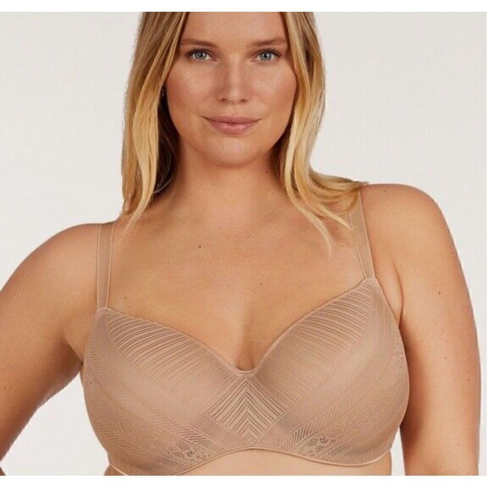 2 NEW NWT THIRD LOVE EVERYDAY lace T-SHIRT BRA LOT nude color SIZE 44E